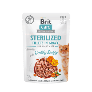 Brit care cat sterilized fillets in gravy with healthy rabbit 85 GR