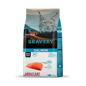 Bravery gato adulto salmón 7 KG